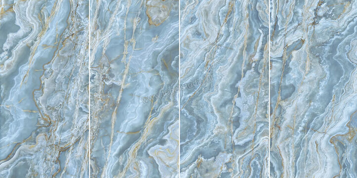  La Fabbrica Ava Onice Iride Cobalto 60x120 cm Vloertegel / Wandtegel Glanzend Vlak Lappato 173065 | 405546