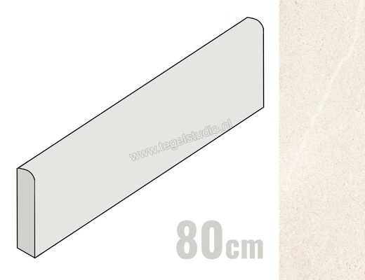  Del Conca Sensoria Puro 7x80 cm Plint Mat Vlak Naturale G0SO10R80 | 407004