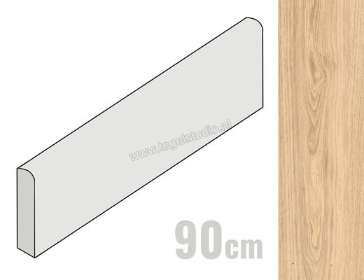  Del Conca Native Rovere Naturale 6.5x90 cm Plint Mat Vlak Naturale 13NI11R90 | 409749