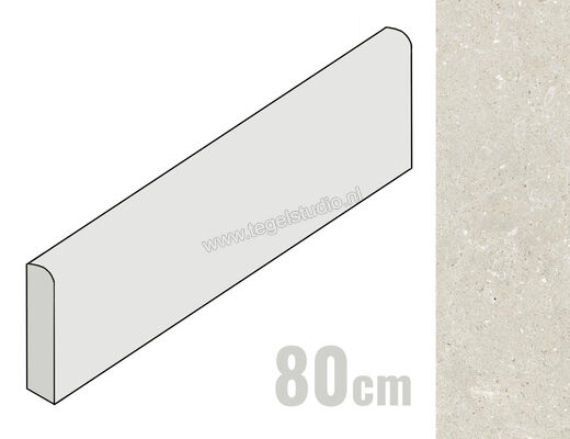  Del Conca Wild White 7x80 cm Plint Mat Vlak Naturale G0WD10R80 | 410376