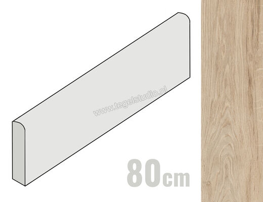  Del Conca Foreste d'Italia Beige 10x80 cm Plint Mat Gestructureerd Naturale 13FI01B80 | 410634