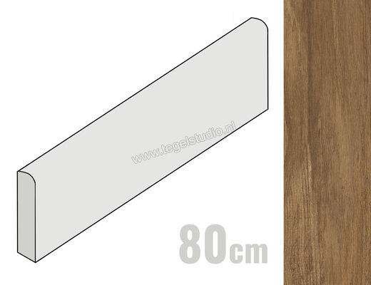  Del Conca Foreste d'Italia Noce 10x80 cm Plint Mat Gestructureerd Naturale 13FI09B80 | 410637
