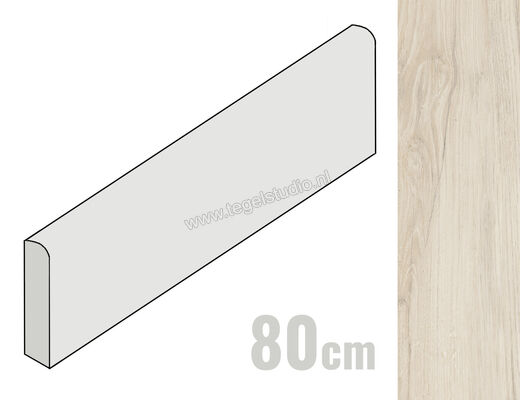  Del Conca Foreste d'Italia Bianco 10x80 cm Plint Mat Gestructureerd Naturale 13FI10B80 | 410640