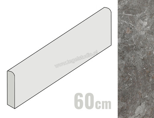  Del Conca Stone Edition Breccia Grey 7.5x60 cm Plint Mat Gestructureerd Naturale G0SE05R60 | 410754