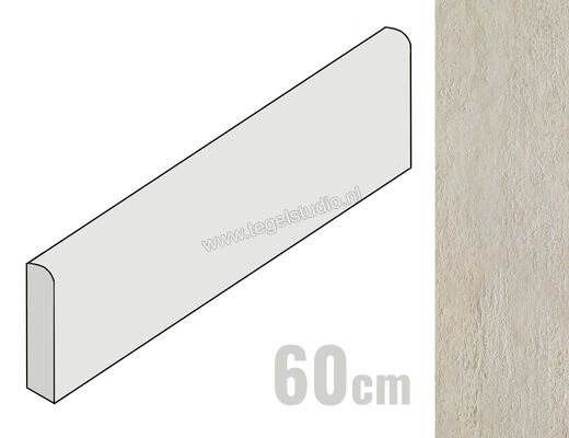  Del Conca Stone Edition Travertino 7.5x60 cm Plint Mat Gestructureerd Naturale G0SE10R60 | 410766