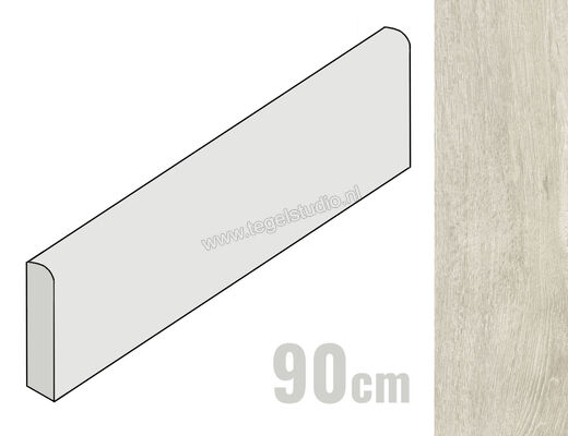  Del Conca Nabi Neutral 6.5x90 cm Plint Mat Vlak Naturale 13NB05R90 | 411225