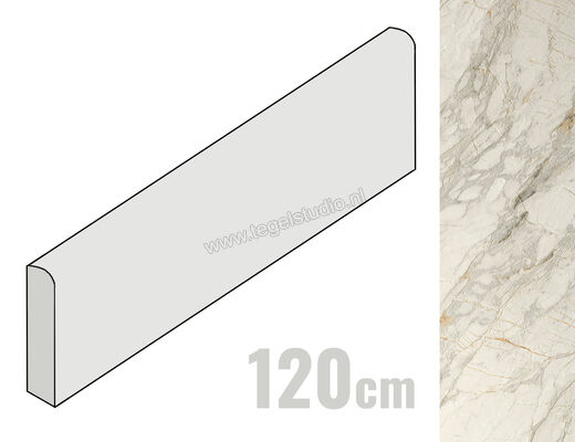  Del Conca Marble Edition Van Gogh White 7x120 cm Plint Mat Gestructureerd Naturale G0ME10R12 | 411441