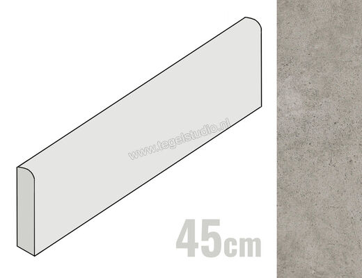  Villeroy & Boch Unit Five Grey 8x45 cm Plint Mat Vlak Vilbostone, VilbostonePlus 2717 FT61 0 | 411687