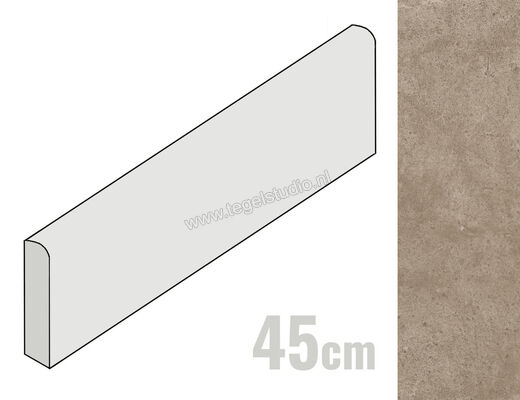  Villeroy & Boch Unit Five Dark taupe 8x45 cm Plint Mat Vlak Vilbostone, VilbostonePlus 2717 FT72 0 | 411693
