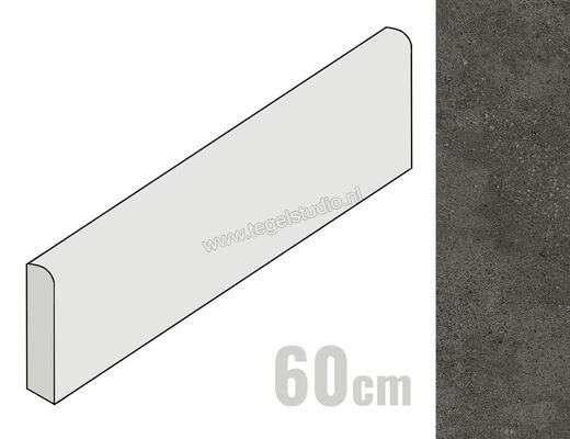  Villeroy & Boch Unit Five Black 5x60 cm Plint Mat Vlak Vilbostone, VilbostonePlus 2875 FT90 0 | 411750