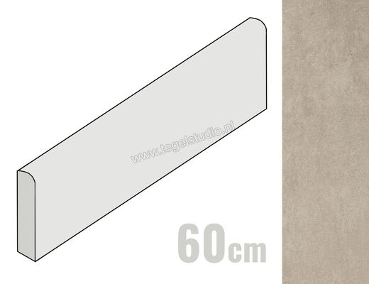  Villeroy & Boch Pure Base Sand grey 7x60 cm Plint Mat Vlak Sockel BZ70-60 | 412083