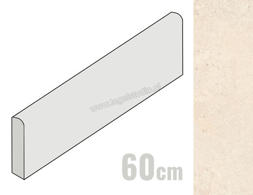  Ragno Stoneplay Mayenne Avorio 7x60 cm Plint Mat Gestructureerd Naturale RCYC | 412822