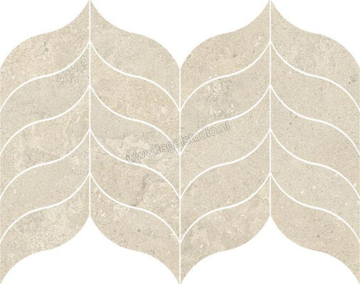  Ragno Stoneplay Mayenne Beige 31x39 cm Mozaiek Foglia Mat Gestructureerd Naturale RD09 | 412846