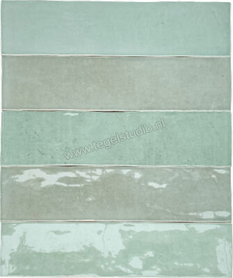  Revoir Paris Atelier Vert D'eau 6.2x25 cm Wandtegel Glanzend Vlak Glanzend WW_008 | 413623