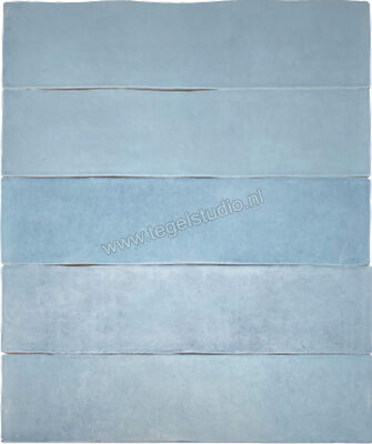  Revoir Paris Atelier Blue Lumiere 6.2x25 cm Wandtegel Mat Vlak Mat WW_014 | 413641