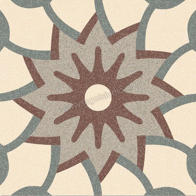  Revoir Paris Bel Histoire Clea Cabochon 7.5x7.5 cm Vloertegel / Wandtegel Mat Vlak Naturale VVS1515 095 | 414391