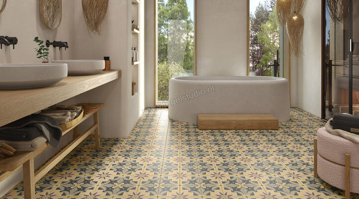  Revoir Paris Bel Histoire Octavie 15x15 cm Vloertegel / Wandtegel Coin A Mat Vlak Naturale VVS1515 030 | 414406