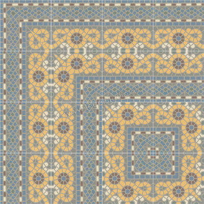  Revoir Paris Bel Histoire Romeo 15x15 cm Vloertegel / Wandtegel Coin B Mat Vlak Naturale VVS1515 073 | 414799