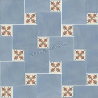  Revoir Paris Bel Histoire Bleu Paon 15x15 cm Vloertegel / Wandtegel Mat Vlak Naturale VVS1515 050 | 414856