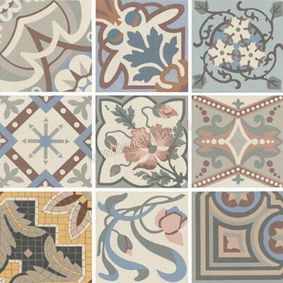  Revoir Paris Bel Histoire Patchwork 15x15 cm Vloertegel / Wandtegel Mat Vlak Naturale VVS1515 079 | 414967