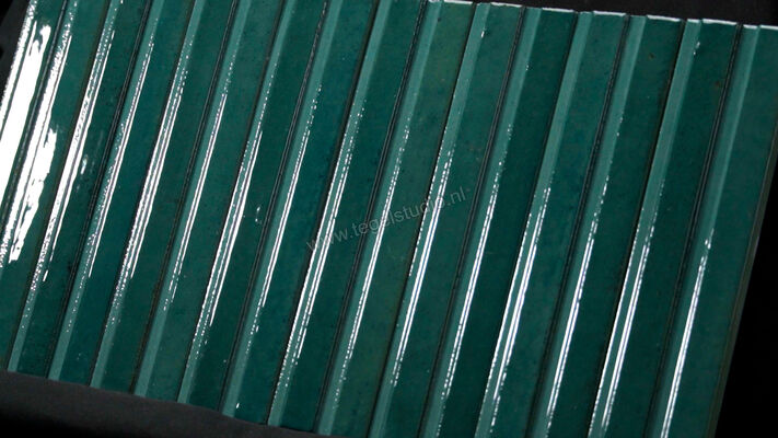  Marazzi Lume Emerald 6x24 cm Decor 3D Rake Glanzend Gestructureerd Lux MP9G | 415051