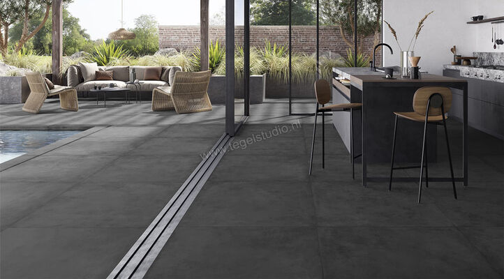  La Fabbrica Ava Hurban Outdoor Graphite 100x100x2 cm Terrastegel Mat Vlak Naturale 177064 | 415093