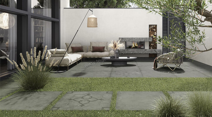  La Fabbrica Ava Hurban Gray 100x100x2 cm Terrastegel Mat Vlak Naturale 177063 | 415099