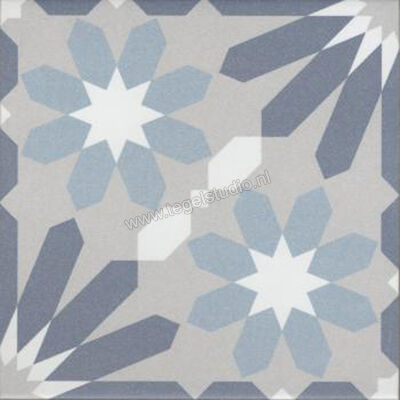  Revoir Paris La Madeleine Syrah Blue 20x20 cm Vloertegel / Wandtegel Mat Vlak Naturale VVS2020 040 | 415525