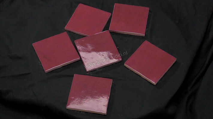  Ragno Melange Bordeaux 10x10 cm Decor Glanzend Gestructureerd Naturale R8G2 | 415711