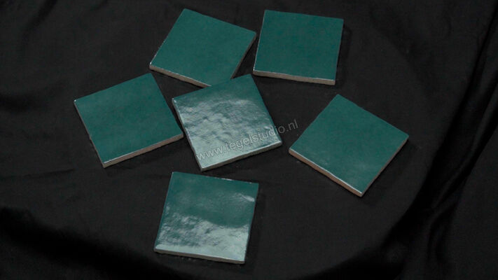  Ragno Melange Teal 10x10 cm Decor Glanzend Gestructureerd Naturale R8GA | 415726