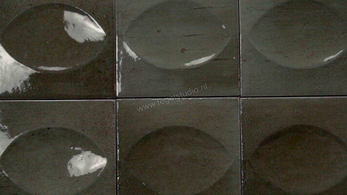  Ragno Gleeze Grigio 10x10 cm Decor Struttura Egg Glanzend Gestructureerd Naturale R8GW | 415813