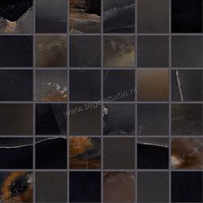  Emilceramica Tele Di Marmo Onyx Onyx Black 30x30 cm Mozaiek 5x5 Glanzend Vlak Full Lappato EKYY | 415879