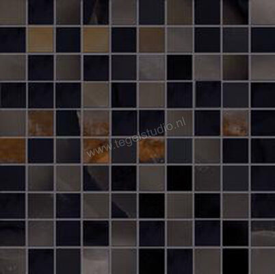  Emilceramica Tele Di Marmo Onyx Onyx Black 30x30 cm Mozaiek 3x3 Glanzend Vlak Full Lappato EKZA | 415909