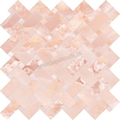  Emilceramica Tele Di Marmo Onyx Onyx Pink 30x30 cm Special Intrecci Mat Vlak Silktech EKZJ | 415942