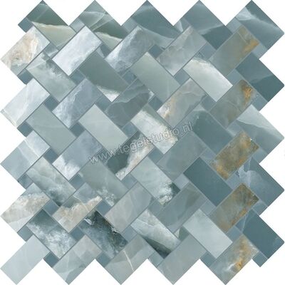  Emilceramica Tele Di Marmo Onyx Onyx Green 30x30 cm Special Intrecci Mat Vlak Silktech EKZL | 415948