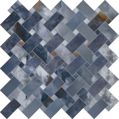  Emilceramica Tele Di Marmo Onyx Onyx Blue 30x30 cm Special Intrecci Mat Vlak Silktech EKZM | 415951