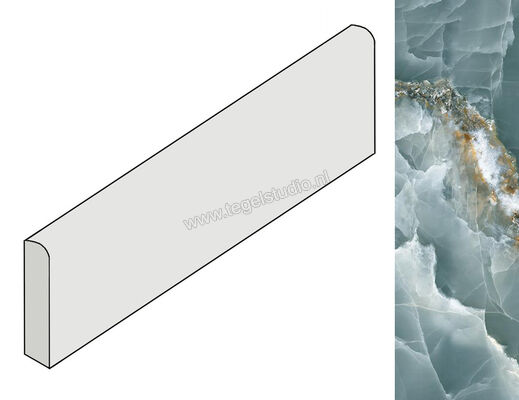  Emilceramica Tele Di Marmo Onyx Onyx Green 7x60 cm Plint Mat Vlak Silktech EKZY | 416071