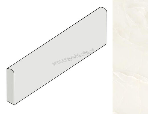  Emilceramica Tele Di Marmo Onyx Onyx Ivory 7x60 cm Plint Mat Vlak Silktech EKZX | 416080