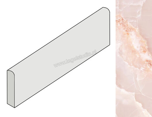  Emilceramica Tele Di Marmo Onyx Onyx Pink 4.6x90 cm Plint Glanzend Vlak Full Lappato EL1C | 416089