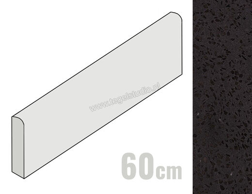  Atlas Concorde Marvel Gems Terrazzo Black 7.2x60 cm Plint Mat Vlak Sensitech AT9Q | 417958
