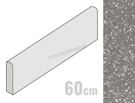  Atlas Concorde Marvel Gems Terrazzo Grey 7.2x60 cm Plint Mat Vlak Sensitech AT9P | 417961