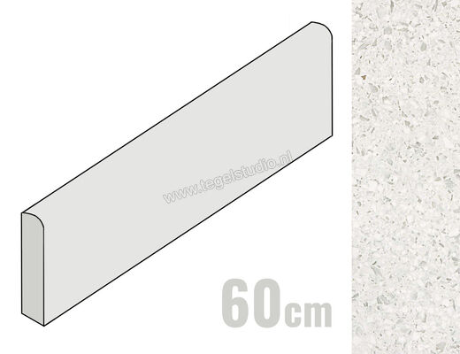  Atlas Concorde Marvel Gems Terrazzo White 7.2x60 cm Plint Mat Vlak Sensitech AT9M | 417970