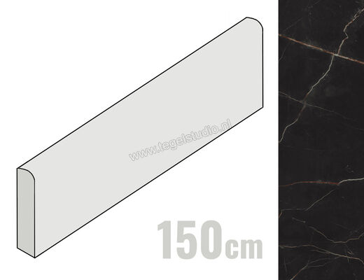  Atlas Concorde Marvel Dream Black Atlantis 7.2x150 cm Plint Glanzend Vlak Lappato AOWH | 418075