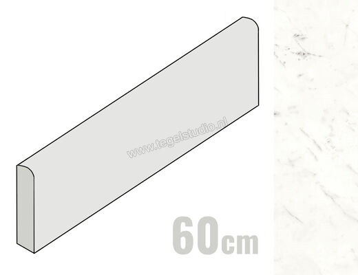  Atlas Concorde Marvel Shine Statuario Supremo 7.2x60 cm Plint Mat Vlak Silk A54E | 418696