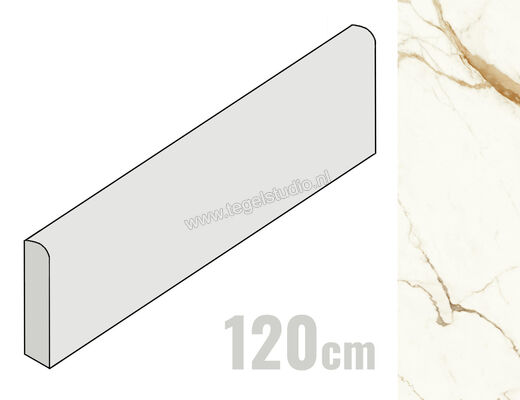  Atlas Concorde Marvel Shine Calacatta Imperiale 7.2x120 cm Plint Mat Vlak Sensitech A538 | 418705