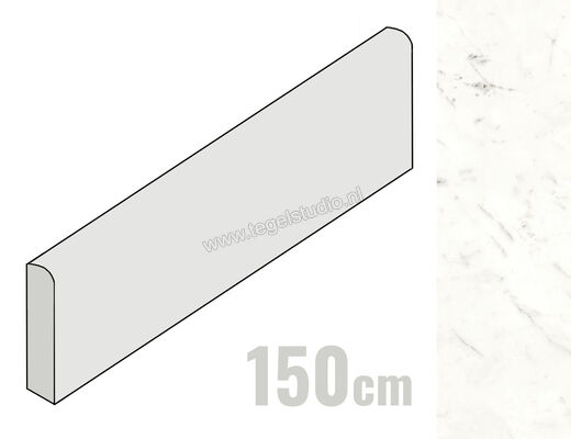  Atlas Concorde Marvel Shine Statuario Supremo 7.2x150 cm Plint Mat Vlak Silk A43R | 418732