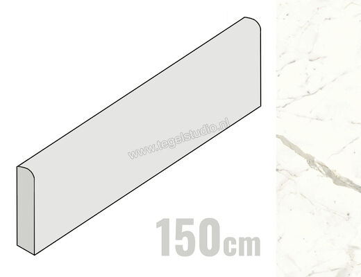  Atlas Concorde Marvel Shine Calacatta Prestigio 7.2x150 cm Plint Mat Vlak Silk A43Q | 418735