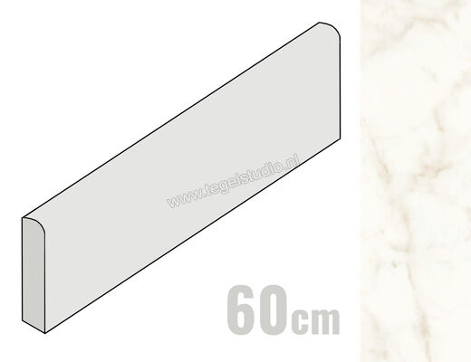  Atlas Concorde Marvel Shine Calacatta Delicato 7.2x60 cm Plint Glanzend Vlak Lappato A43H | 418750