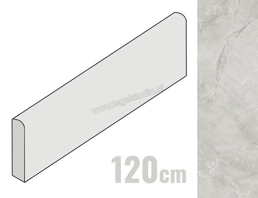  Atlas Concorde Marvel X Grey Cloud 7.2x120 cm Plint Glanzend Vlak Lappato AGFY | 418924