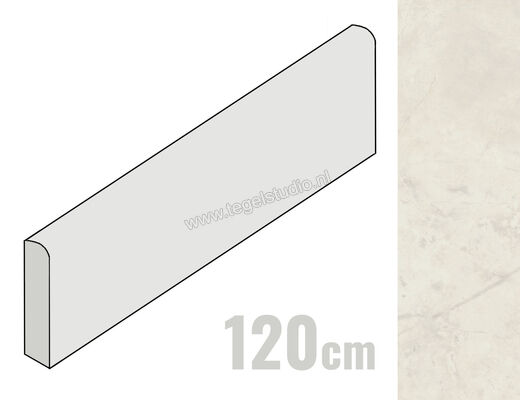  Atlas Concorde Marvel X Calacatta Perla 7.2x120 cm Plint Glanzend Vlak Lappato AGFX | 418927